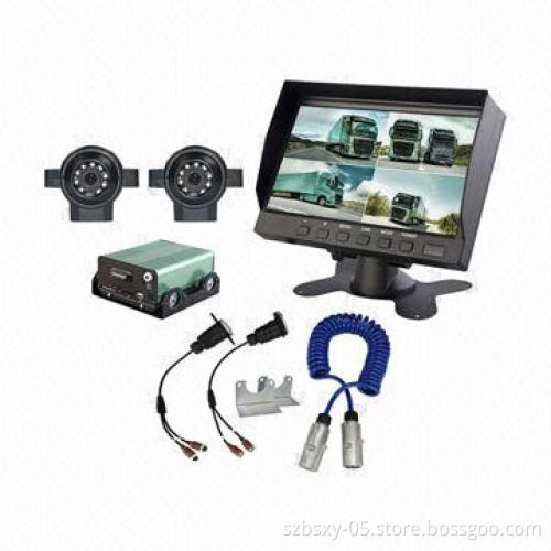 Car Mobile HDD DVR Recorder System with Side View IR Camera for Trailer Vehicles
